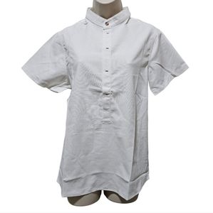 NWT Men's White Button-Up Short Sleeve Dress Shirt